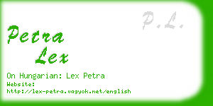petra lex business card